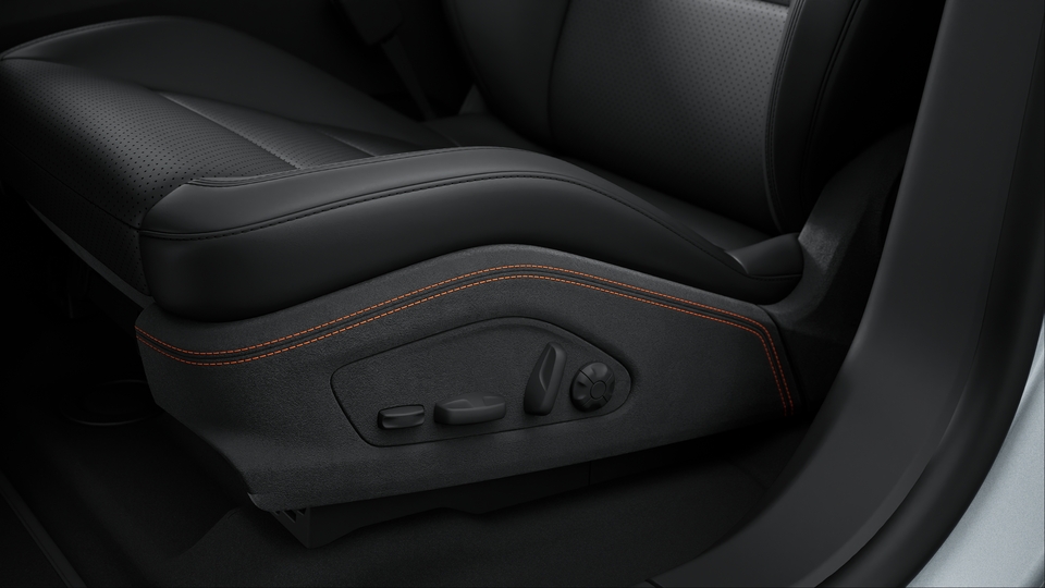 Seat consoles Race-Tex with coloured decorative stitching