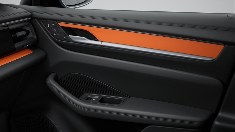 Interior package leather in deviating leather colour