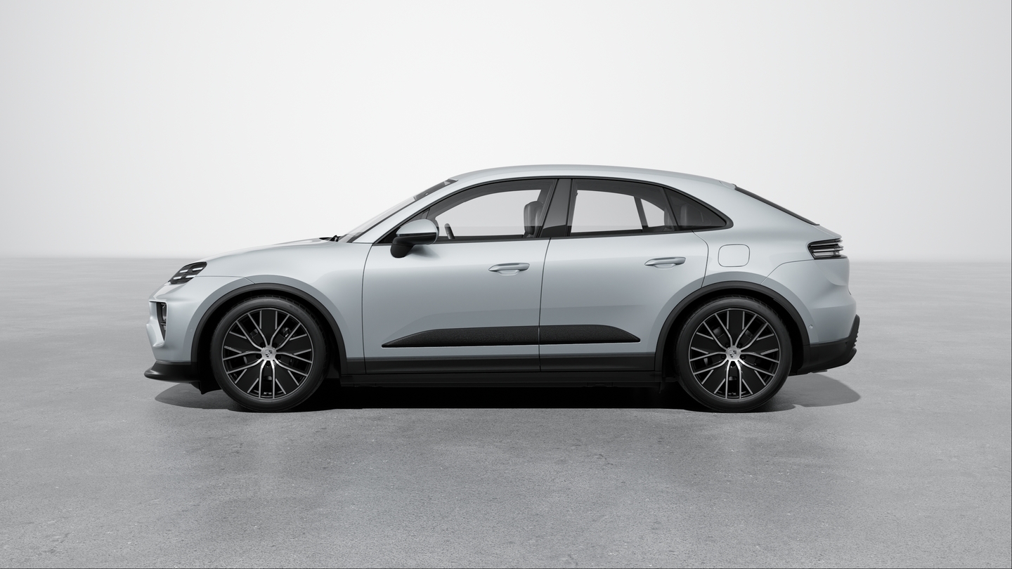 Wheel center caps with monochromatic Porsche Crest