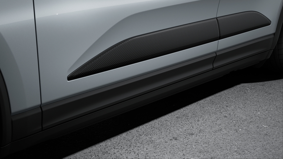 Side Blades in Textured Lava Black