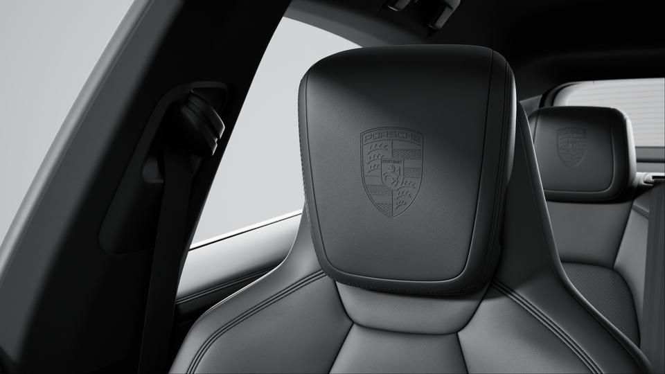 Porsche crest on headrests