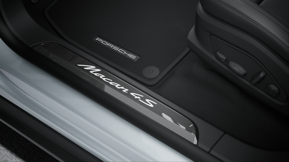 Door sill guards carbon, illuminated