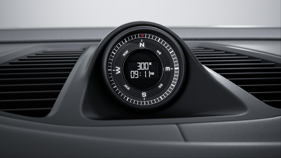 Compass display on dashboard