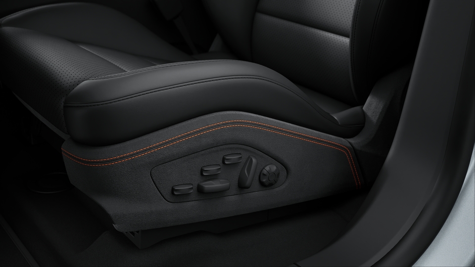 Seat consoles Race-Tex with coloured decorative stitching