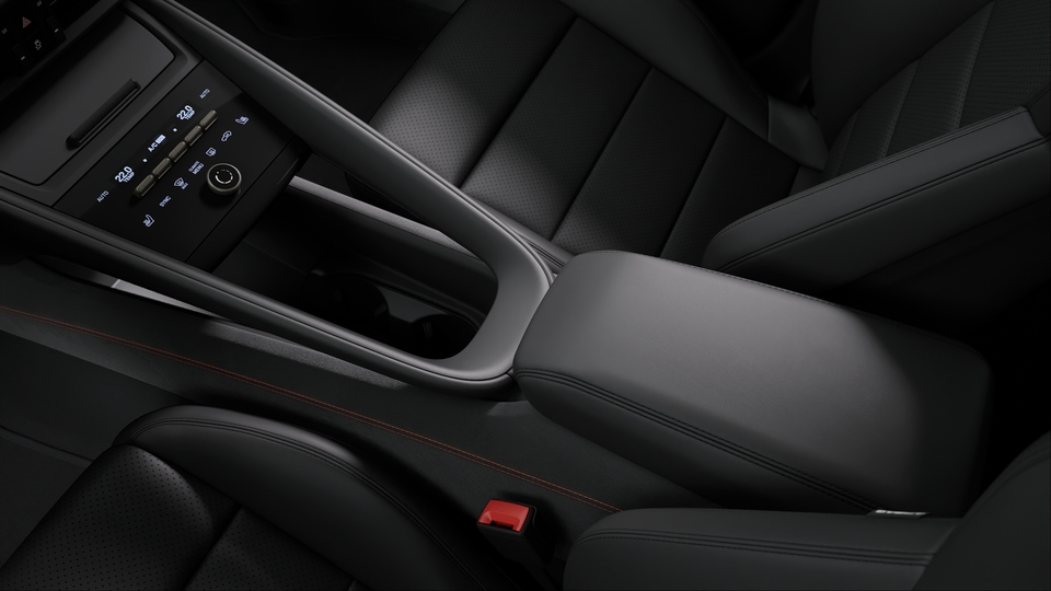 Frame center console Race-Tex with coloured decorative stitching | Crayon