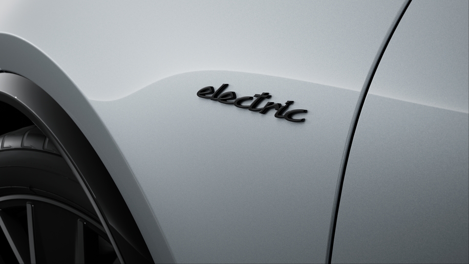 黑色 (高光) 涂漆车型标记和 “electric” 标志