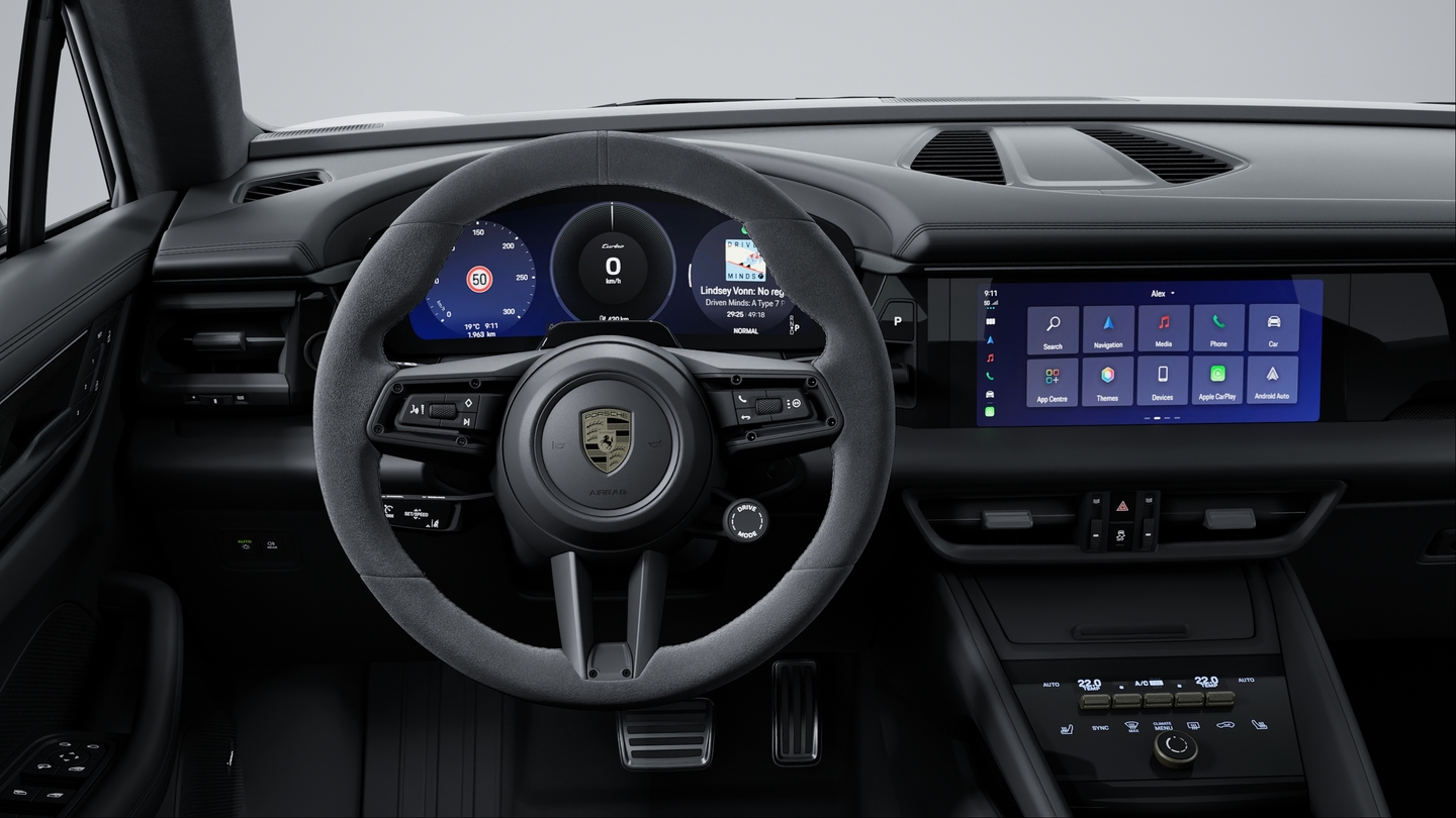 带模式切换旋钮的 Race-Tex 面料加热式 GT 运动型方向盘