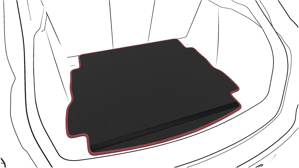 Personalised reversible luggage compartment mat