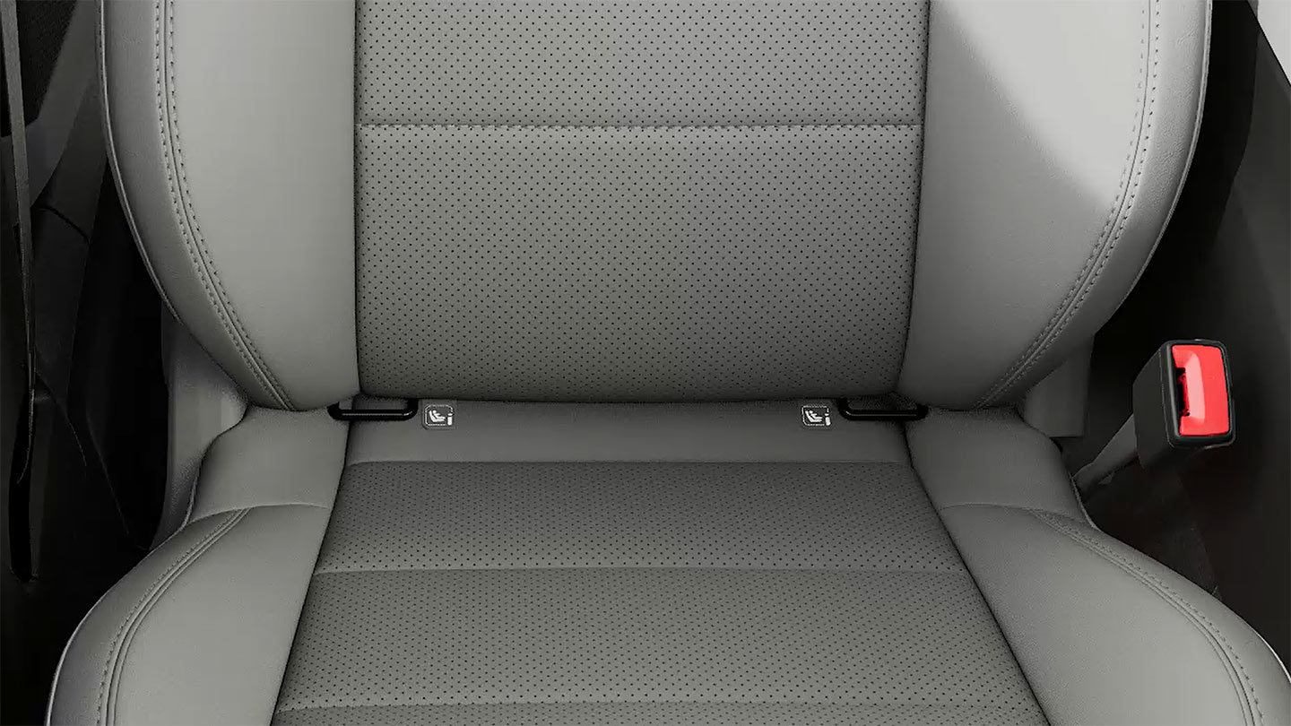 前排乘客座椅上的 ISOFIX 儿童座椅支承点
