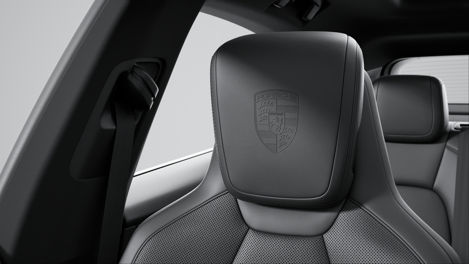 Porsche Crest on front headrests