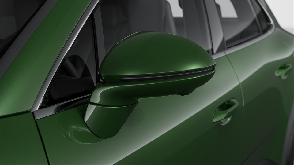 Exterior mirrors painted in exterior colour