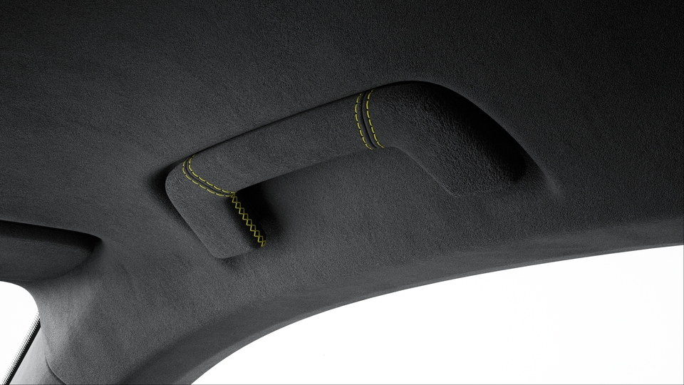 Roof Lining Grab Handles Race-Tex with coloured decorative Stitching