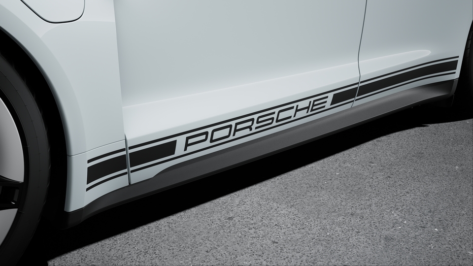 Decorative Side Logo 'PORSCHE' Black