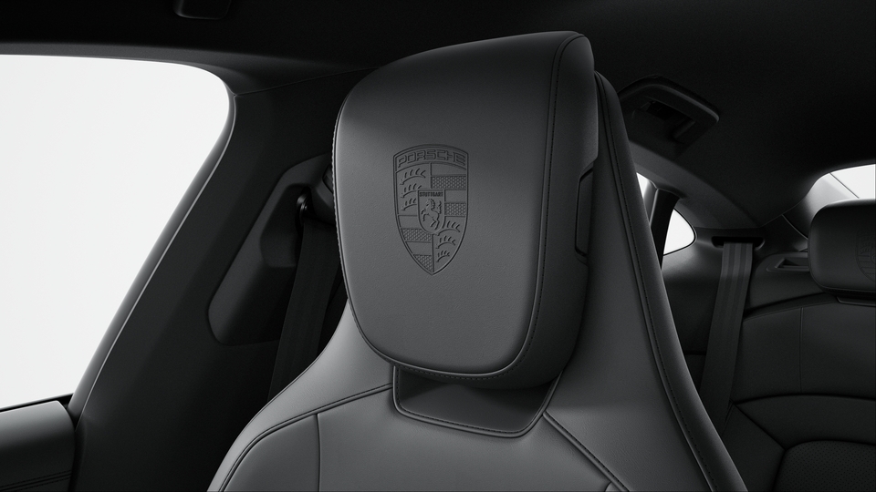 Porsche Crest on Headrests  (Front and Outer Rear Seats)