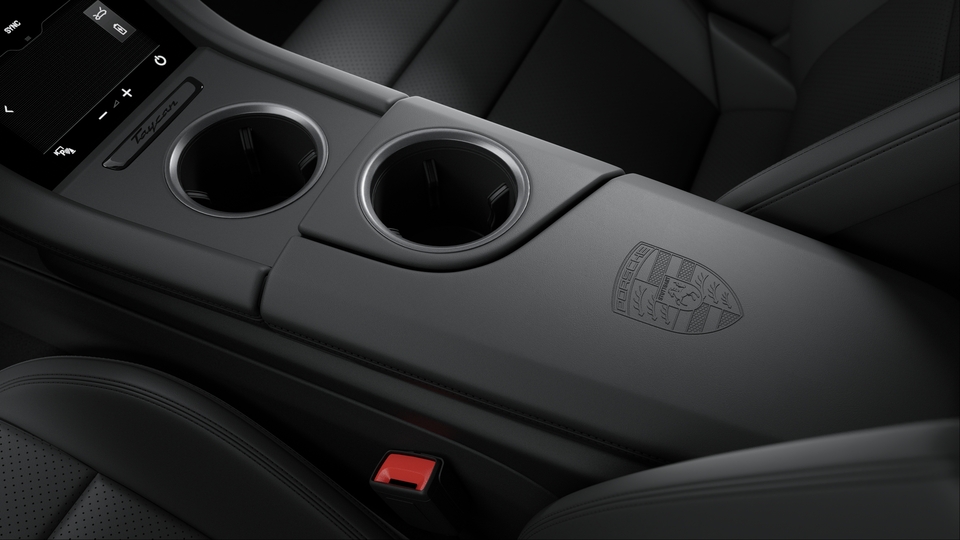 Porsche Crest on Centre Console Storage Compartment Lid