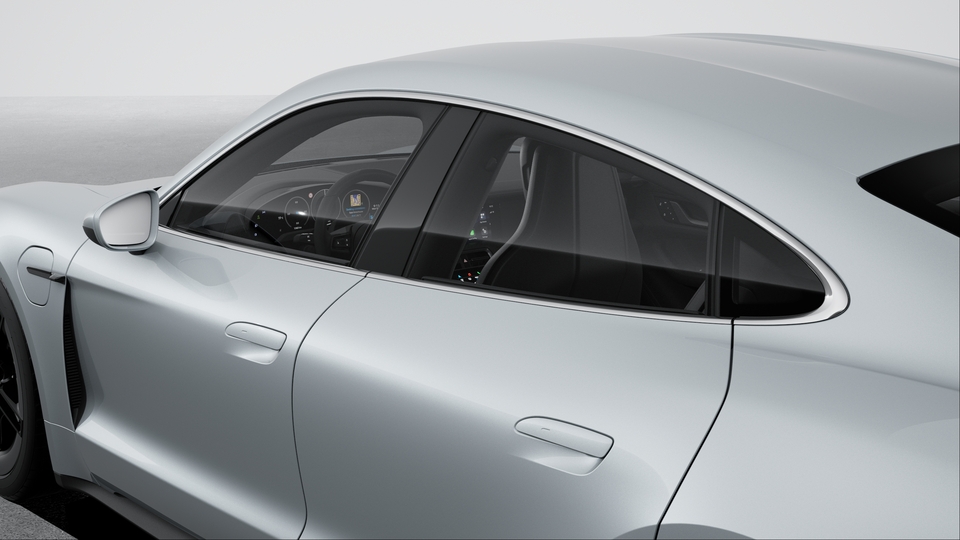 Side window trims Silver coloured (high-gloss)
