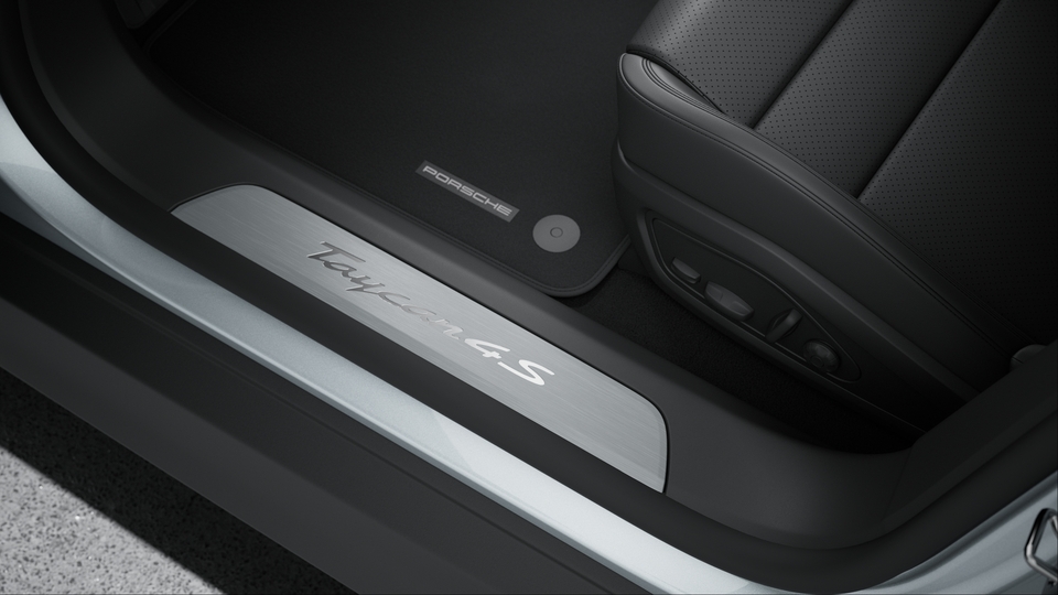 Door-Sill Guards in SilverBrushed Aluminum