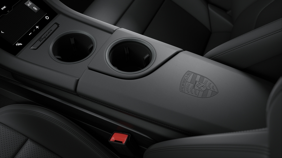 Porsche Crest on Centre Console Storage Compartment Lid