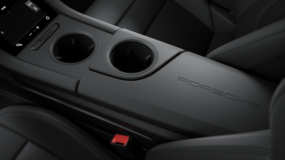 'PORSCHE' Logo on Centre Console Storage Compartment Lid