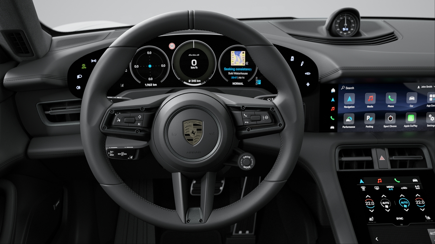 GT multifunction sports steering wheel in leather including Mode Switch and steering wheel heating