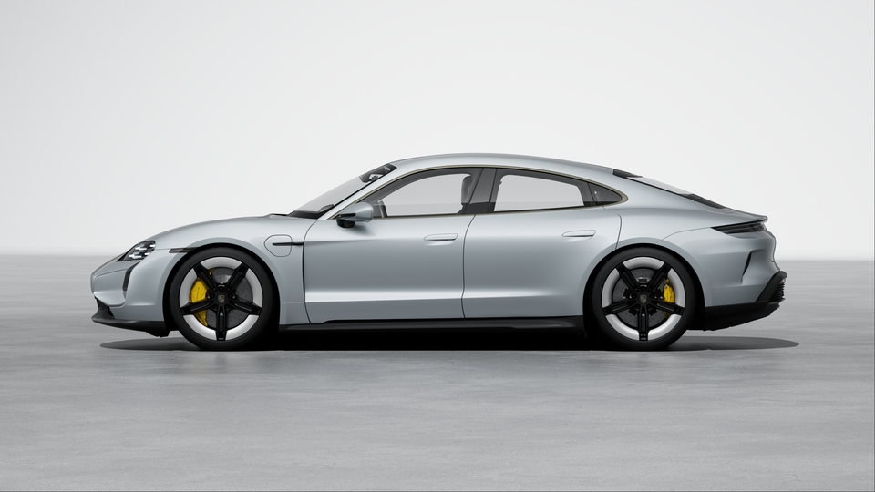 Wheel centre caps with Porsche crest in Turbonite