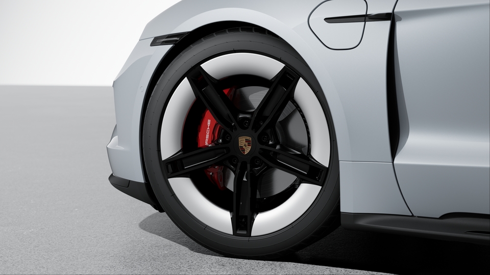 Brake system with brake calipers in Red