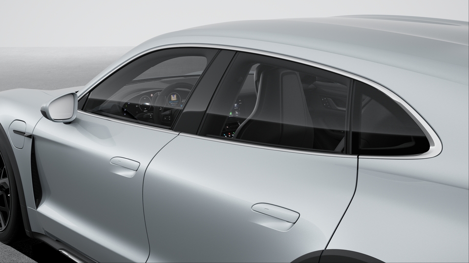 Side window trims Silver coloured (high-gloss)