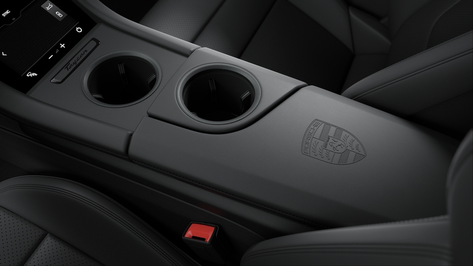 Porsche Crest on Centre Console Storage Compartment Lid