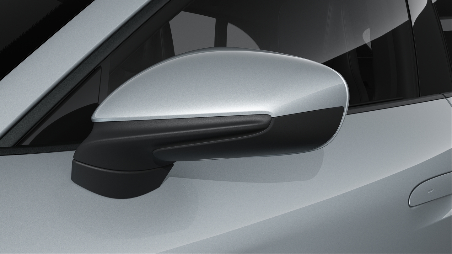 Exterior mirror lower trims including mirror base in Black