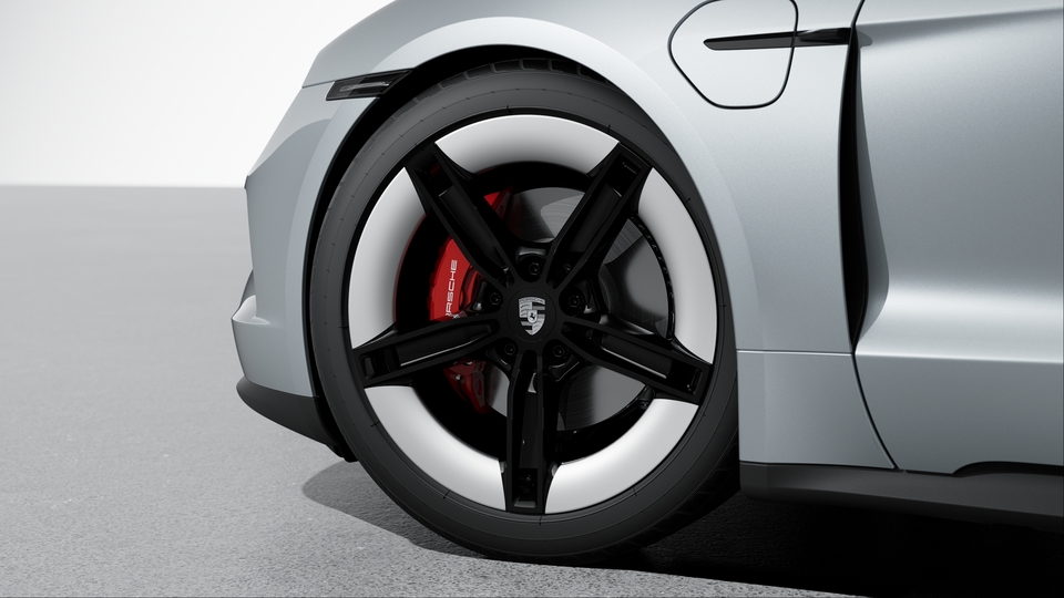 Brake system with brake calipers in Red