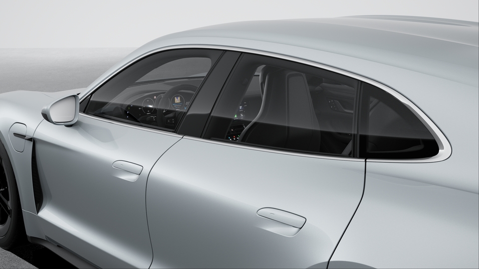 Side window trims Silver coloured (high-gloss)