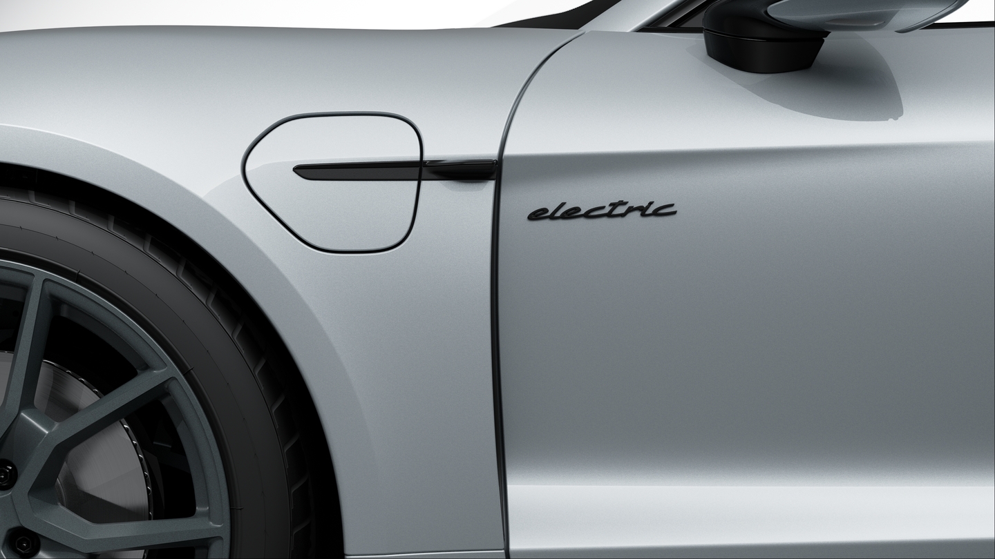 Model Designation and ‘electric’ Logo painted in Matte Black