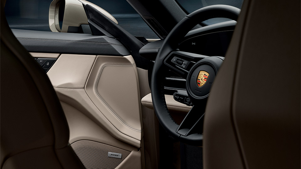 Door Trim Package Leather with coloured decorative Stitching | Bordeaux Red