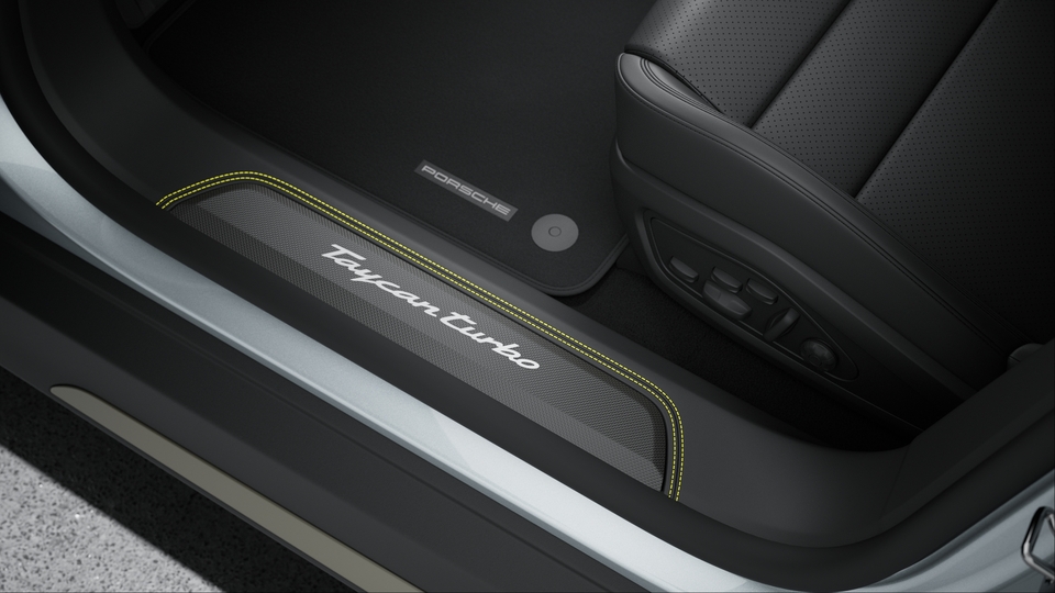 Door sill guards in Carbon matt, illuminated (i.c.w. inner Door Sill Guards)