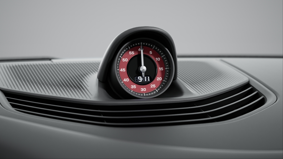 Sport Chrono Stopwatch Instrument Dial and Power Meter Bordeaux Red