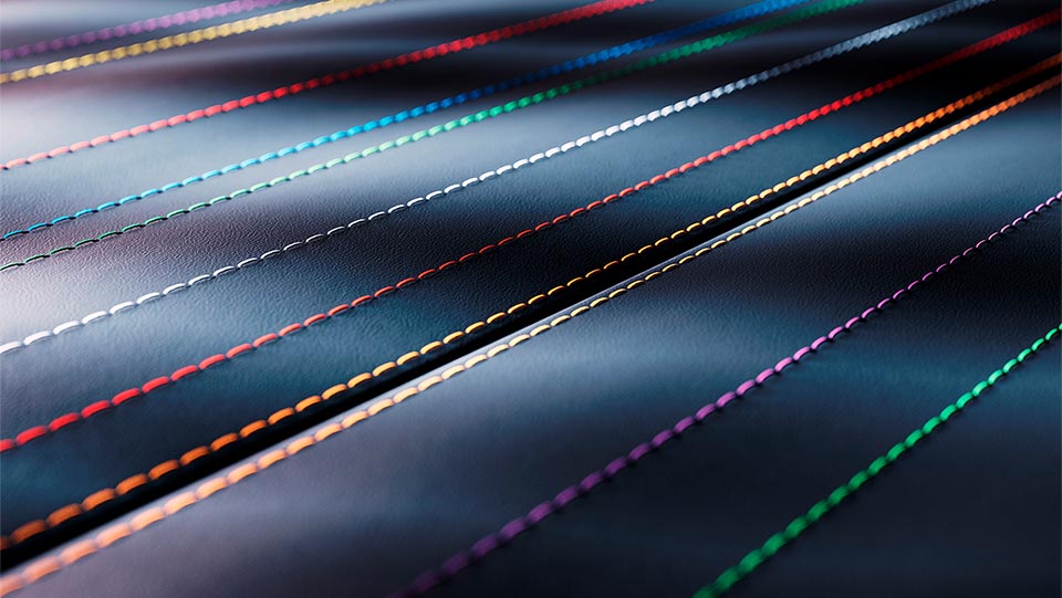 Colour selection stitching | Bordeaux Red