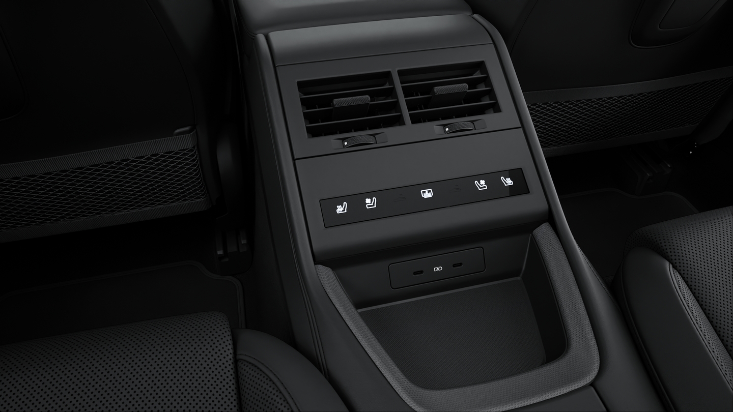 Massage function (front) including seat ventilation (front and rear)