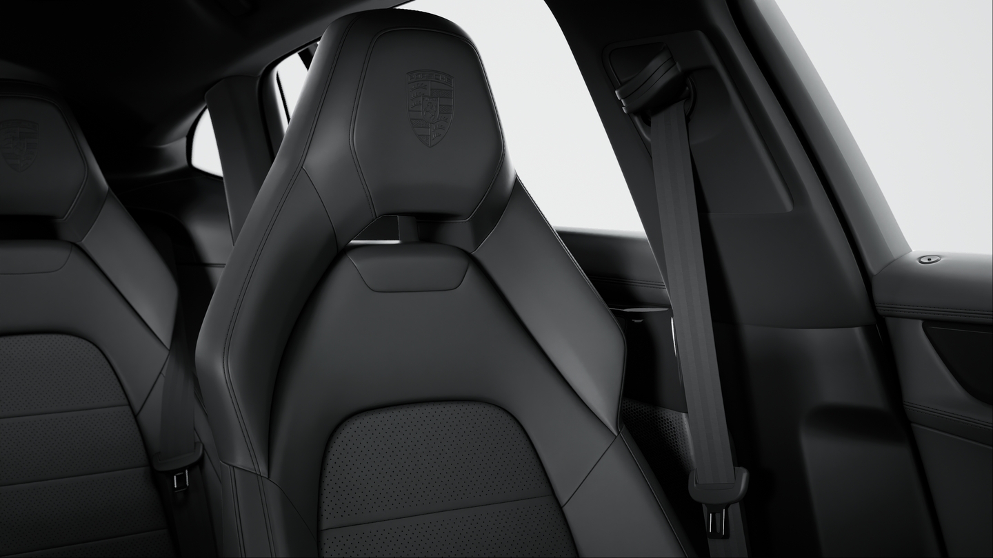 Porsche crest on headrests