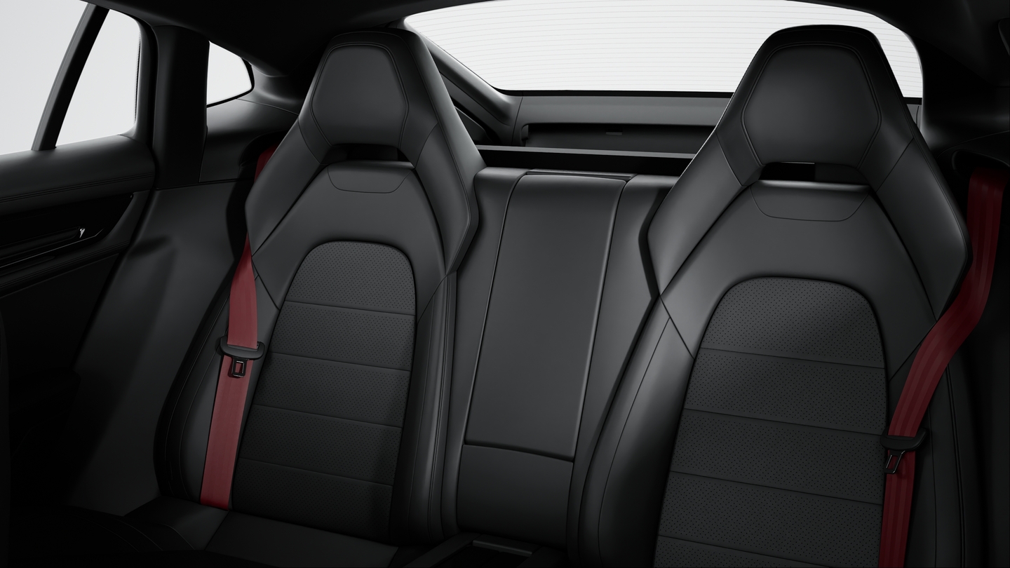 Seat belts bordeaux red