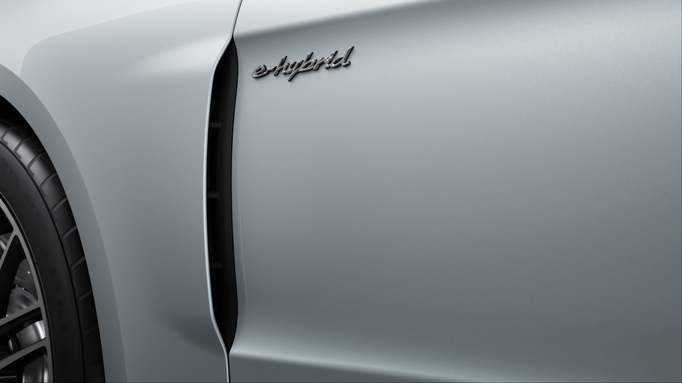Silver coloured model designation (high-gloss)
