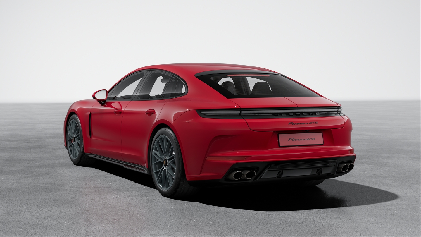 黑色 (缎光) 涂漆 “PORSCHE” 标志