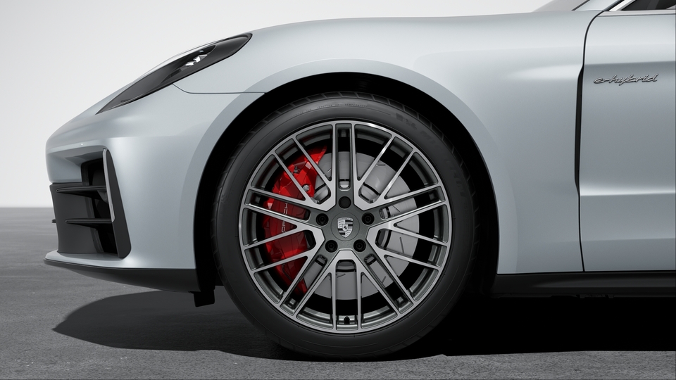 Brake system with brake calipers in Red