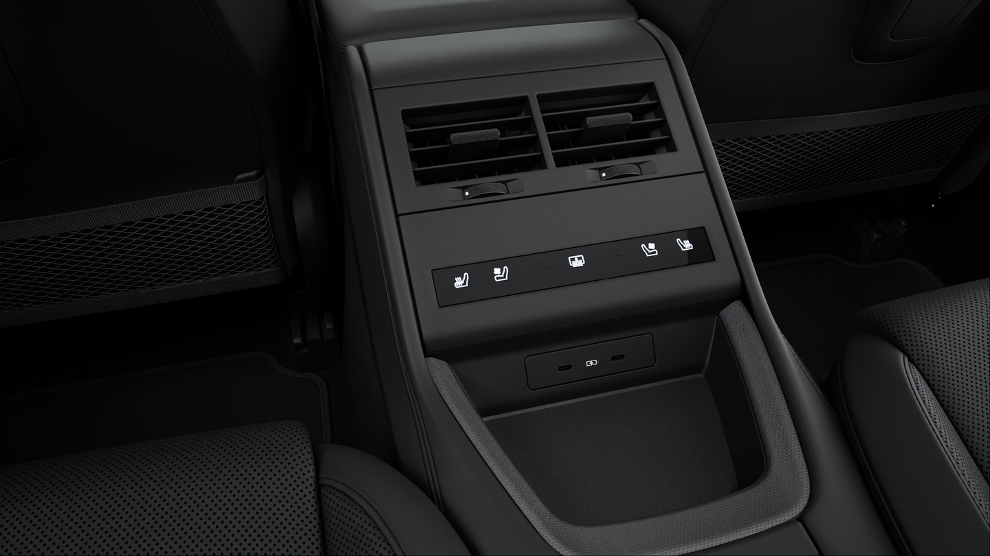 Massage function (front) including seat ventilation (front and rear)