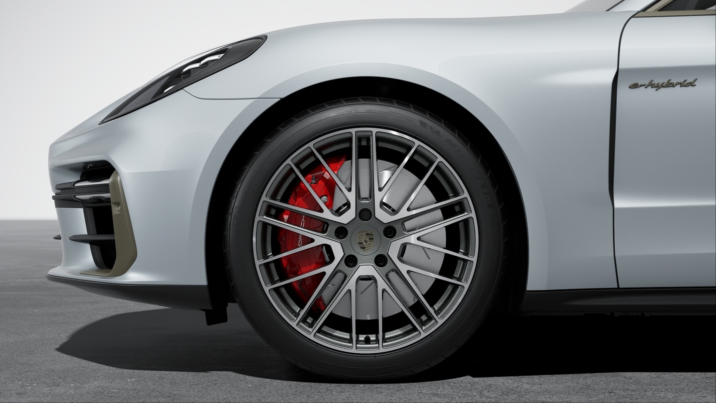 Brake system with brake calipers in Red