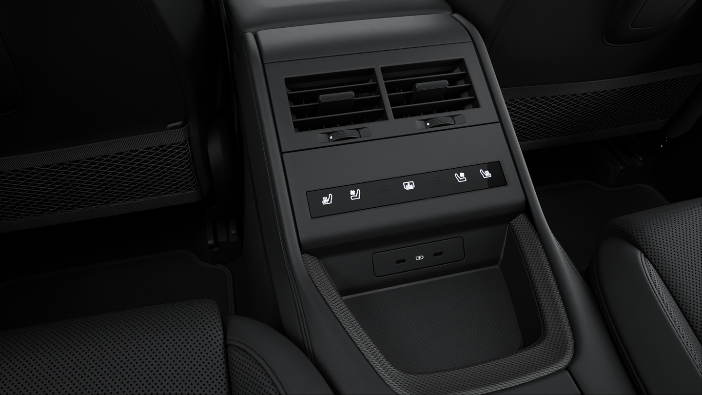 Massage function (front) including seat ventilation (front and rear)