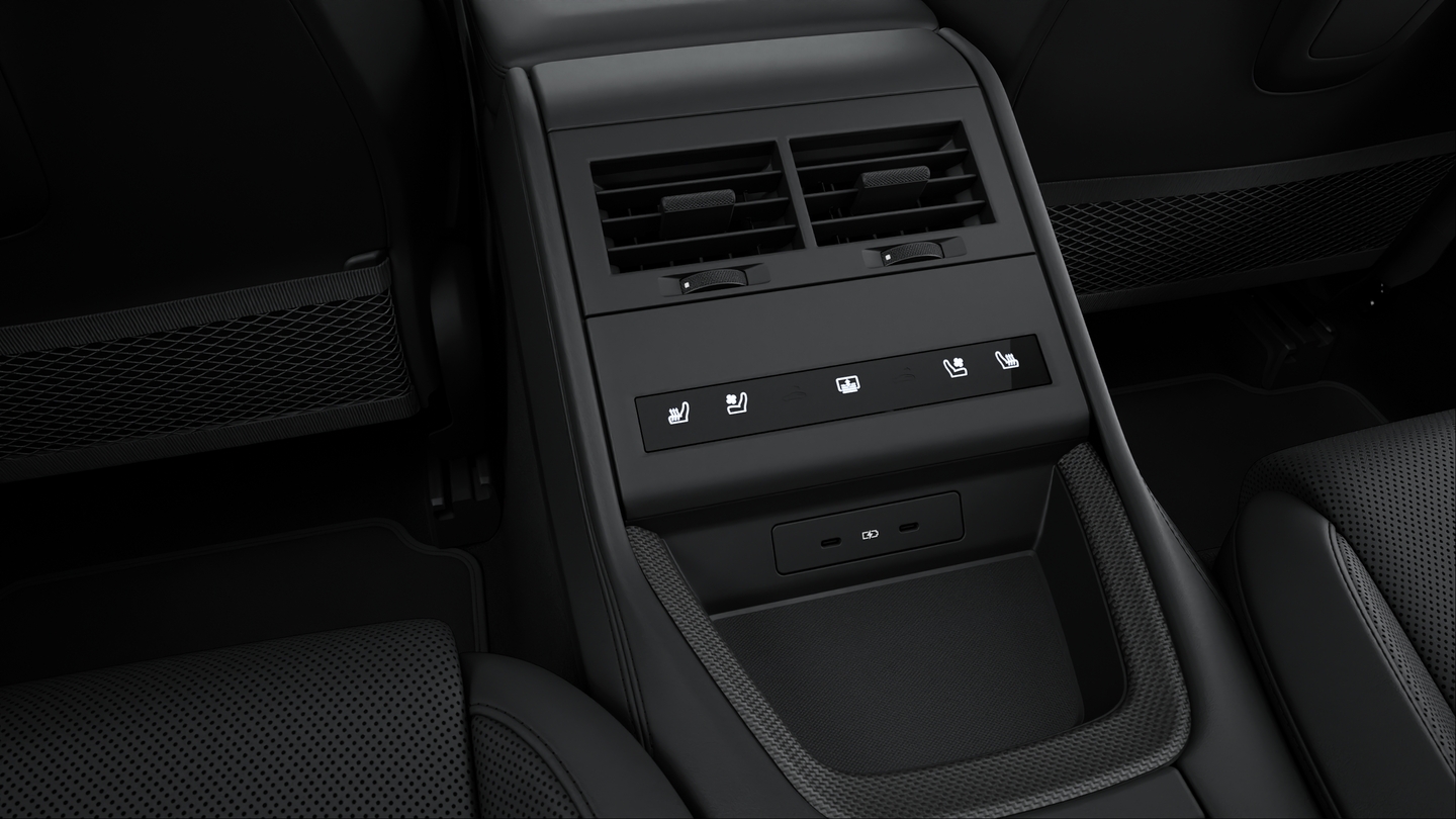 Massage function (front) including seat ventilation (front and rear)