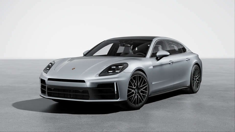 Wheel centre caps with monochrome Porsche crest
