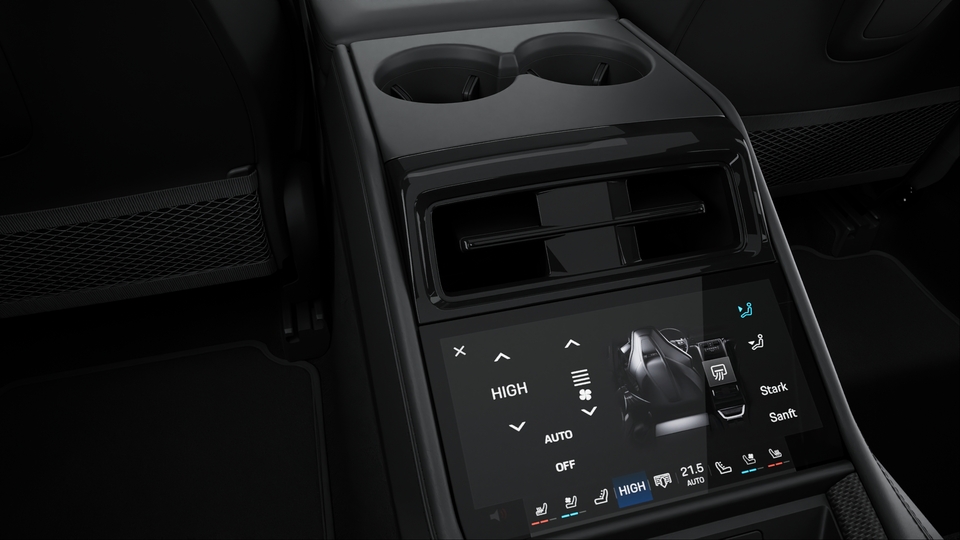 Massage function (front) including seat ventilation (front and rear)