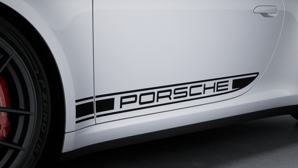 黑色 “PORSCHE” 装饰性侧面标志
