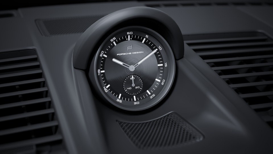 带 Porsche Design 亚秒级时钟的 Sport Chrono 组件